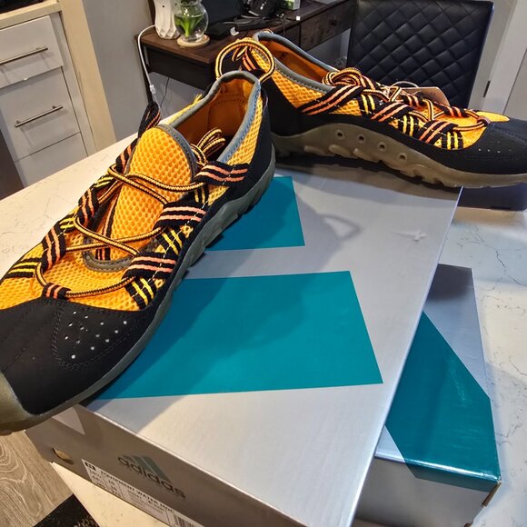Adidas US 10.5 Men Water Moc Orange/Black Outdoors Adventure Mesh EQT IH8661 New - Picture 3 of 15